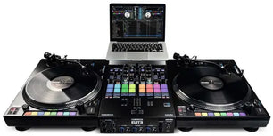 Reloop ELITE | DVS Mixer with Dual USB & OLED Displays | 24-Bit Audio Interface for Serato DJ Pro