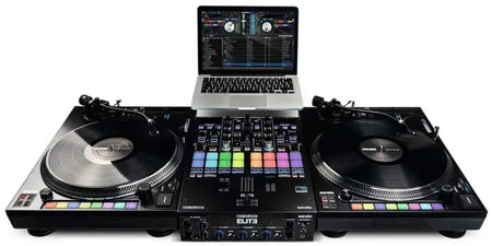 Reloop ELITE | DVS Mixer with Dual USB & OLED Displays | 24-Bit Audio Interface for Serato DJ Pro