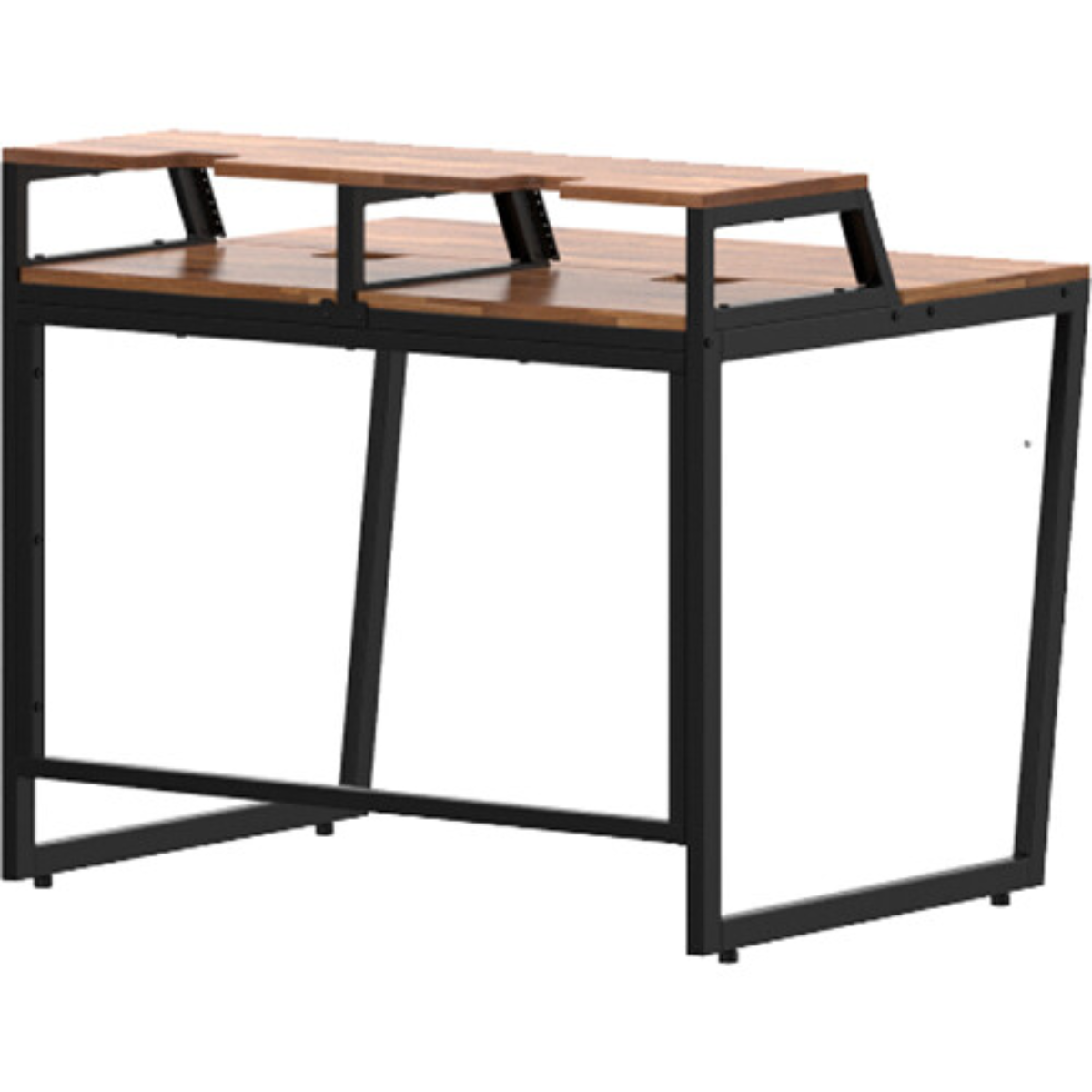 Wavebone Star Rover Studio Desk Wood | Two-Tier Studio Workstation | 6U Rack Space for 49 to 61 Key Keyboards