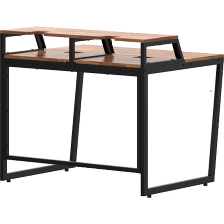 Wavebone Star Rover Studio Desk Wood | Two-Tier Studio Workstation | 6U Rack Space for 49 to 61 Key Keyboards