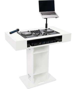 Magma MGA51000 | Groove Terminal DJ Podium | Mobile Booth with Laptop Mounts