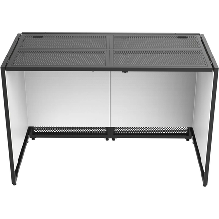 Odyssey DJBOOTH50 | 50in Wide, Removable Mesh Barrier, Black & White Scrims | Portable Aluminum DJ Booth with Carry Bag