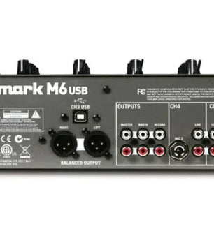 Numark M6 USB | 4-Channel DJ Mixer with USB Interface | Balanced Outputs & Mic Inputs