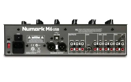 Numark M6 USB | 4-Channel DJ Mixer with USB Interface | Balanced Outputs & Mic Inputs