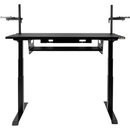 Wavebone Starship Black | Height Adjustable Studio Desk | Standing Workstation with Keyboard Tray
