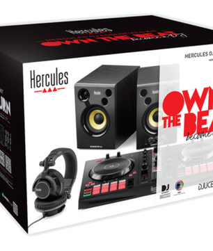 Hercules DJ Essentials Kit | Inpulse 300 MK2, DJMonitor 42, HDP DJ60 | Complete DJ Starter Package