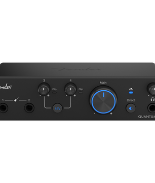 Fender Quantum LT 4 | 4x2 USB-C Interface | Dual 75dB MAX-HD Preamps with Loopback