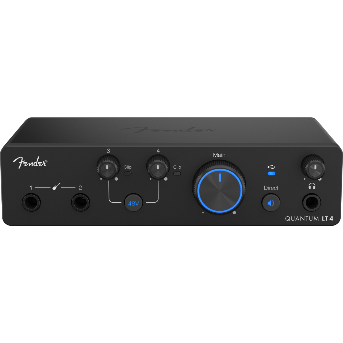Fender Quantum LT 4 | 4x2 USB-C Interface | Dual 75dB MAX-HD Preamps with Loopback