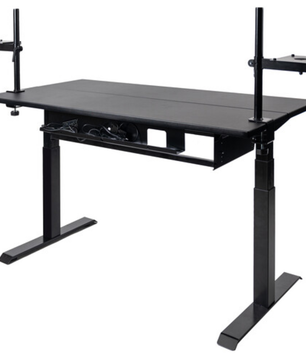 Wavebone Starship Black | Height Adjustable Studio Desk | Standing Workstation with Keyboard Tray