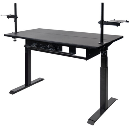 Wavebone Starship Black | Height Adjustable Studio Desk | Standing Workstation with Keyboard Tray