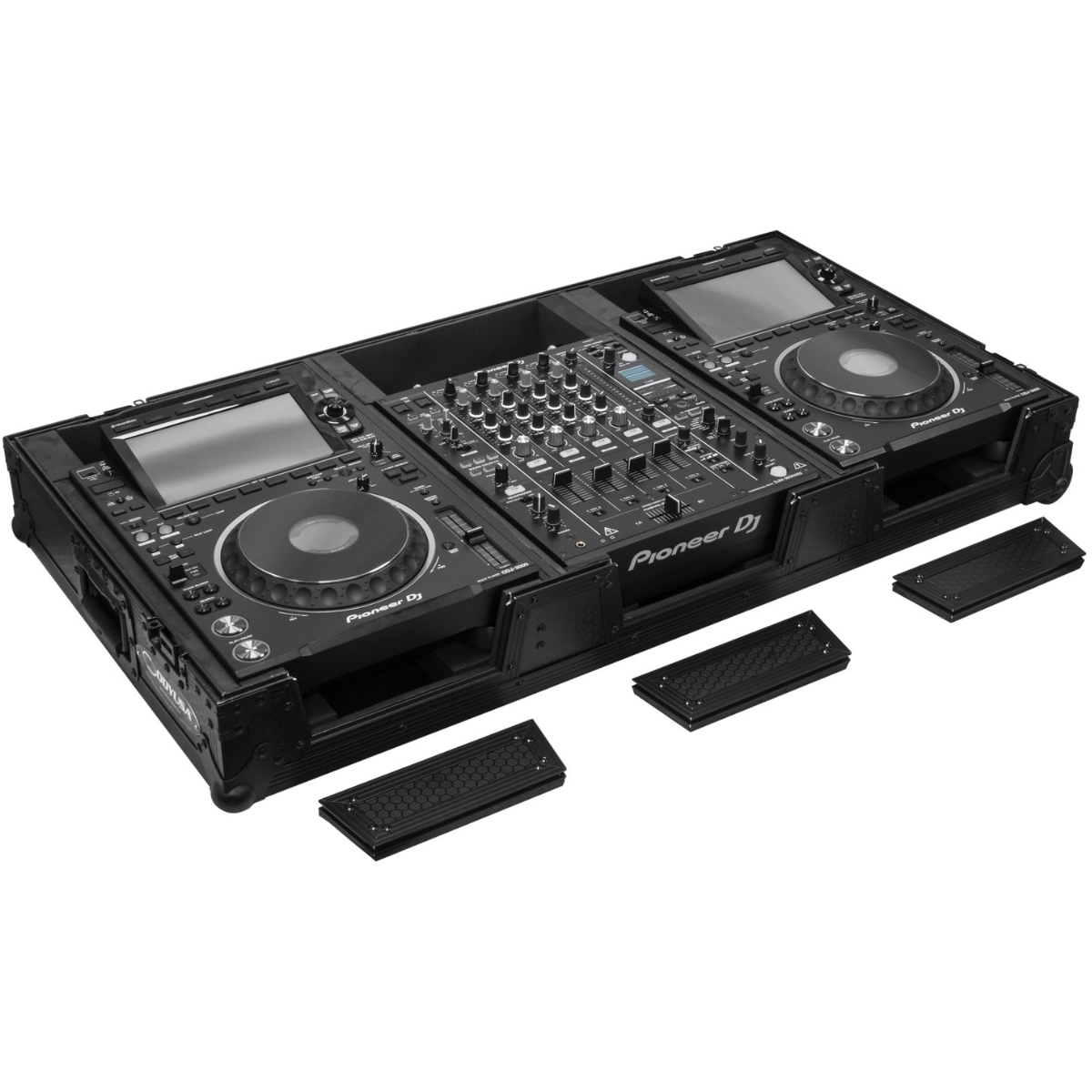 Odyssey 810158 | Industrial Board Case for 12″ DJ Mixer & 2 CDJ-3000 | Heavy-Duty Custom Fit