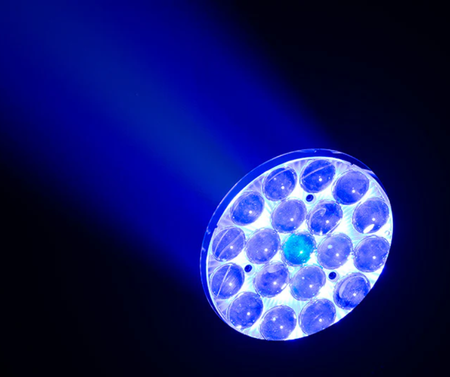 Eliminator Mega Par Z Wash | 19x15W RGBW LEDs + Zoom | 10°–60° Beam with Circle Control