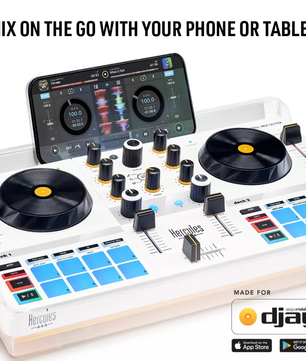 Hercules DJControl Mix Ultra | Wireless DJ Controller for iOS & Android | Built-In Battery & Bluetooth LE