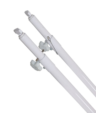 ProX X-ATLAS8FT WHX2 | 56–96in Telescoping Poles (White) | Set of 2 with M20 Threaded Base