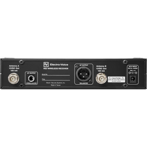 Electro-Voice RE3-BPCL 5H | UHF Wireless Lavalier Mic System (560–596 MHz, Cardioid, Rackmount)