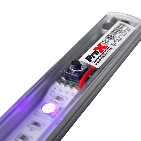 ProX X-GLOLITE20 | 20in RGB LED Light Strip - USB Powered | RF Remote + Sound Active Modes