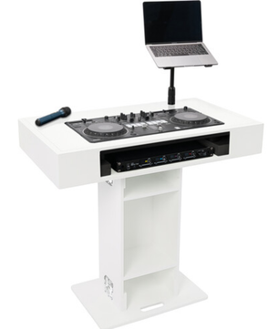 Magma MGA51000 | Groove Terminal DJ Podium | Mobile Booth with Laptop Mounts