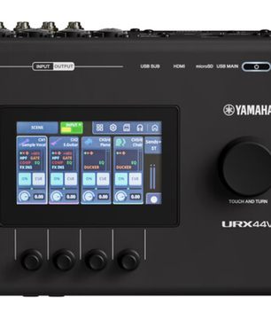 Yamaha URX44V B | 32-Bit Audio/Video Interface with HDMI I/O | 4 Mic Inputs + microSD Multitrack Recording