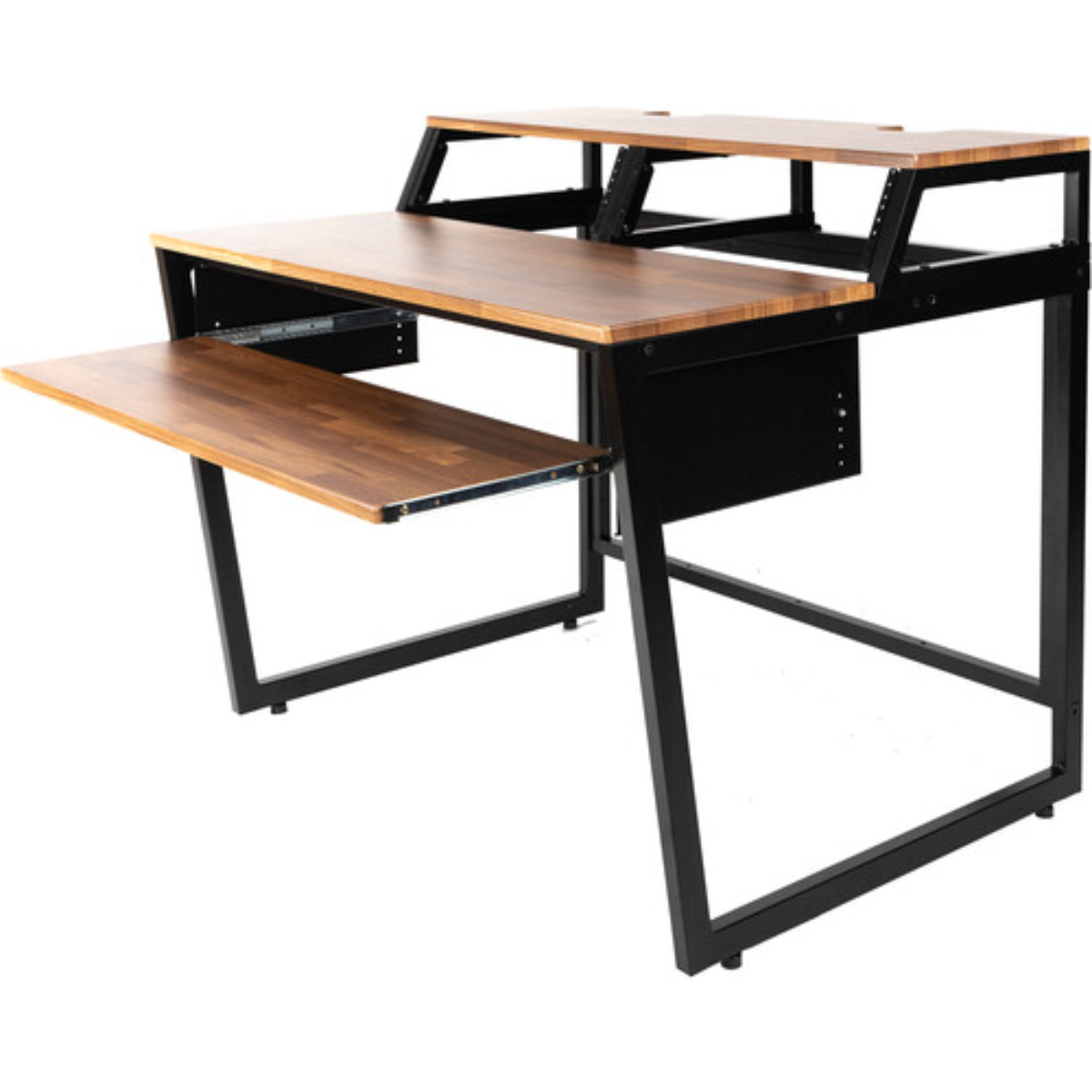 Wavebone Star Rover Studio Desk Wood | Two-Tier Studio Workstation | 6U Rack Space for 49 to 61 Key Keyboards