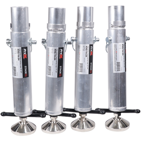 ProX XSQ-1624MK2 | Set of 4 Adjustable Stage Legs | 16 to 24in Ball Joint for StageQ