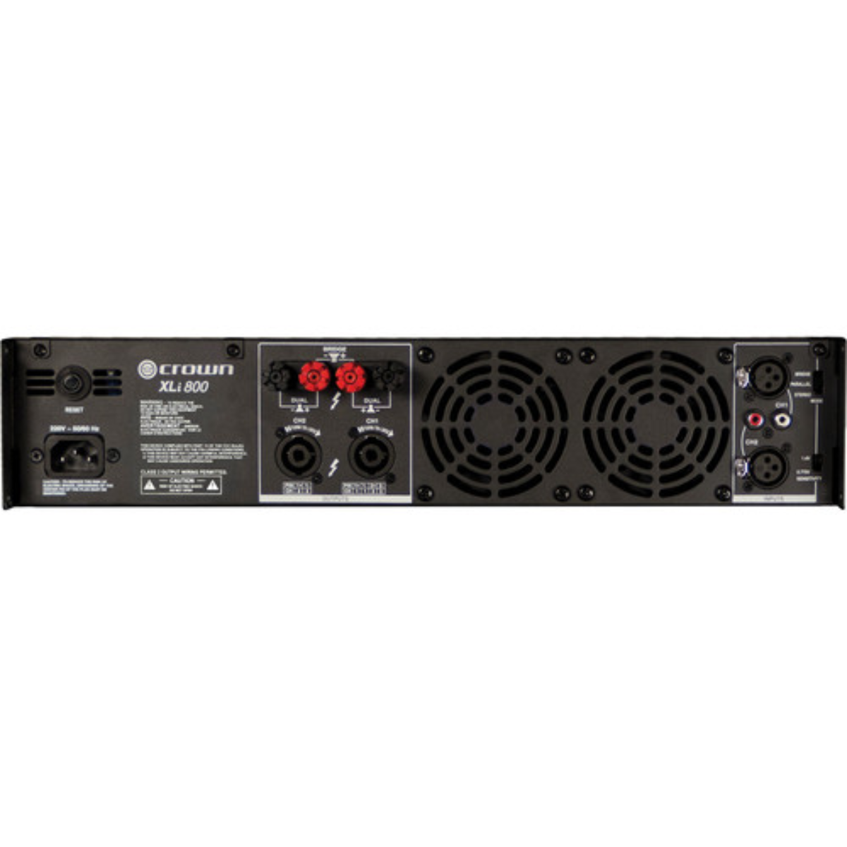 Crown XLi 800 | 2x300W at 4 Ohms Stereo Amplifier | 600W Bridged with XLR & RCA Inputs