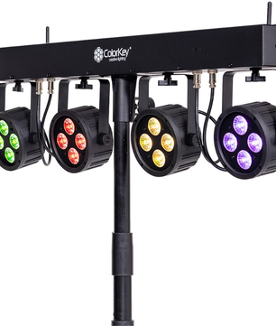 ColorKey PartyBar Mobile 100 EL | Wireless LED Lighting System | Battery-Powered with Stand & Case