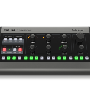Behringer P16 HQ | 16 Channel Personal Monitor Mixer | ULTRANET Powered with High-Quality Headphone Amp