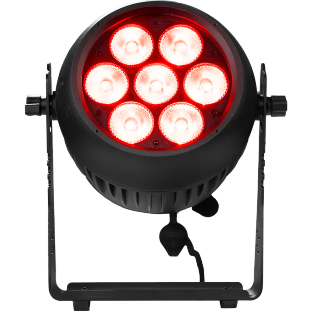Rasha Par Guard | IP65 RGBWA+UV LED Par | 25° Beam with Wireless DMX & Presets