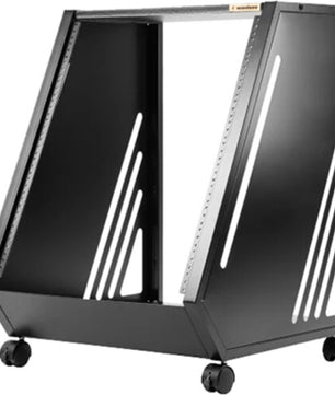 Wavebone Fin 13U Rackmount Case Black | 13U Angled Rack | Studio Equipment Case