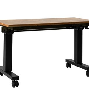 Wavebone Hover Keyboard Stand 900 Wood | Height Adjustable Workstation | Compact Hand Crank Desk