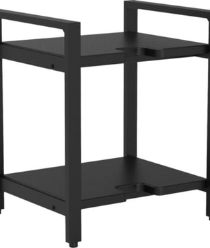 Wavebone Jenga Double Shelf Black | Studio Storage Rack | Dual Tier Equipment Shelf