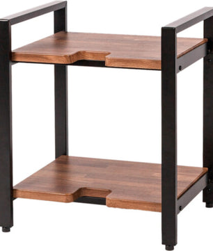 Wavebone Jenga Double Shelf Wood | Studio Storage Rack | Dual Tier Equipment Shelf