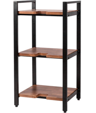 Wavebone Jenga Triple Shelf Wood | Studio Storage Rack | Three Tier Equipment Shelf