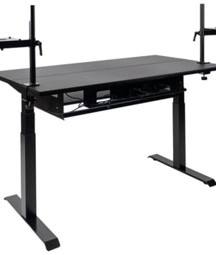 Wavebone Starship Black | Height Adjustable Studio Desk | Standing Workstation with Keyboard Tray