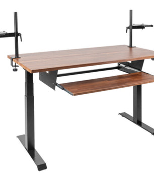 Wavebone Starship Wood | Height Adjustable Studio Desk | Standing Workstation with Keyboard Tray