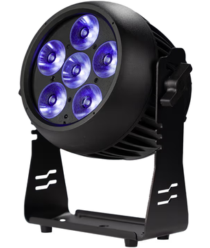 Rasha Par Guard Pro | Battery UV HEX Par - 26,000 Lux | IP65 Outdoor with Wireless DMX