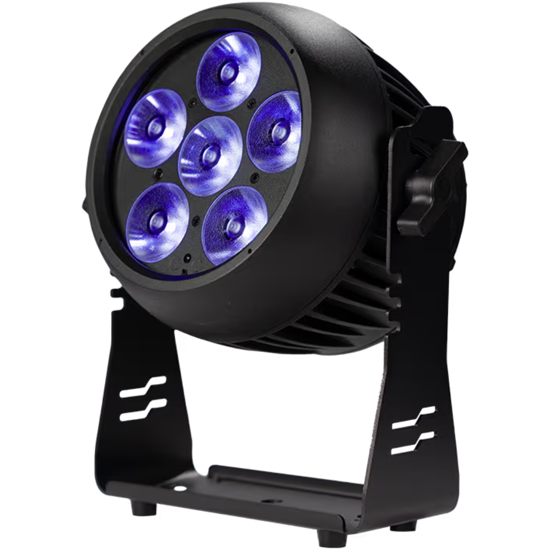Rasha Par Guard Pro | Battery UV HEX Par - 26,000 Lux | IP65 Outdoor with Wireless DMX