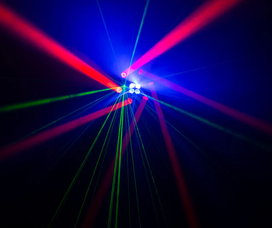Eliminator CenterDroid | RGBW LED + Laser Centerpiece | Rotating Lens & Tilting Arms