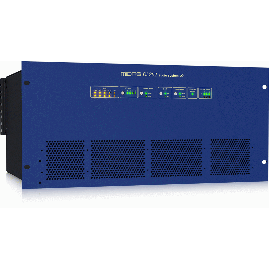 Midas MDS-DL252 | 16-In / 48-Out Digital Stagebox | 96kHz Operation & Remote Configuration