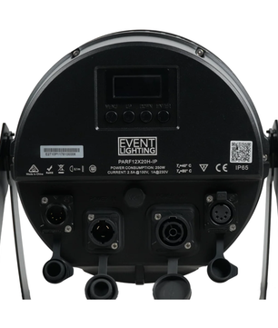 Event Lighting PARF12X20HIP | 12x20W RGBWAU LEDs | IP65 Par with Electronic Frost
