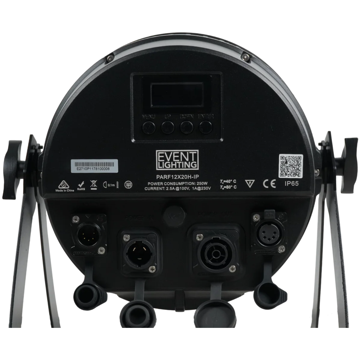 Event Lighting PARF12X20HIP | 12x20W RGBWAU LEDs | IP65 Par with Electronic Frost