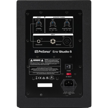 PreSonus Eris Studio 5 | 5.25in Powered Studio Monitor | 80W Class AB with Wide Sweet Spot