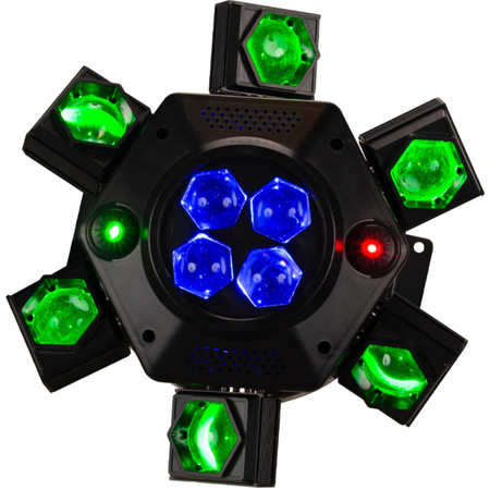 Eliminator CenterDroid | RGBW LED + Laser Centerpiece | Rotating Lens & Tilting Arms