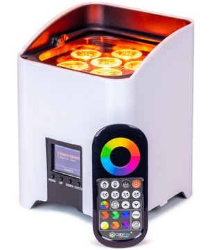 ColorKey MobilePar Pro Hex 6 | Wireless Battery Uplight | 6x12W RGBAW-UV LEDs with 20hr Runtime