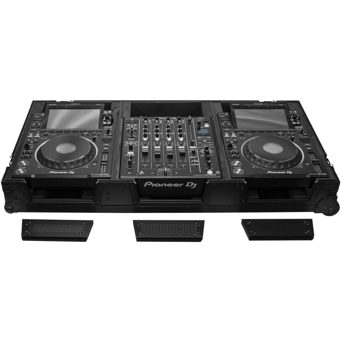 Odyssey 810158 | Industrial Board Case for 12″ DJ Mixer & 2 CDJ-3000 | Heavy-Duty Custom Fit