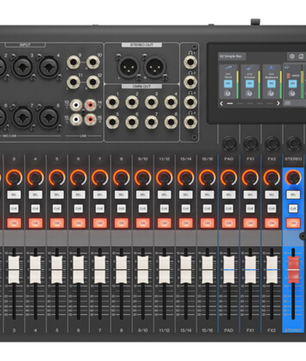 Yamaha MGX16V B | 16-Channel Digital Mixer with USB & HDMI | Bluetooth, FX, Sound Pads, and SD Recording