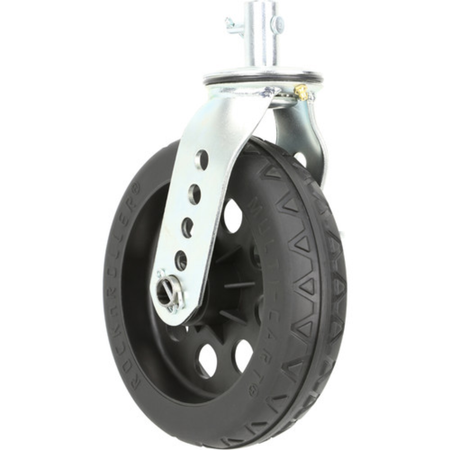 Rock N Roller RCSTR8X2BK | 2pc 8 x 2in Casters with Brakes | Foam-Filled No-Flat Tires