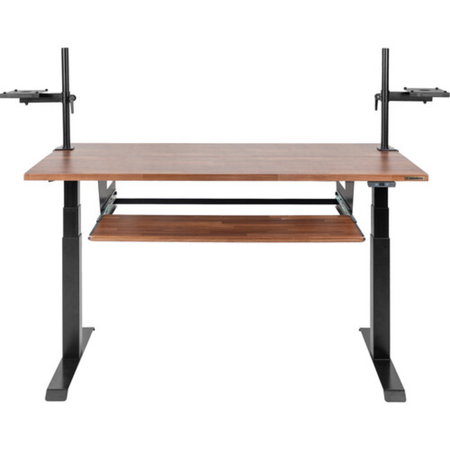 Wavebone Starship Wood | Height Adjustable Studio Desk | Standing Workstation with Keyboard Tray