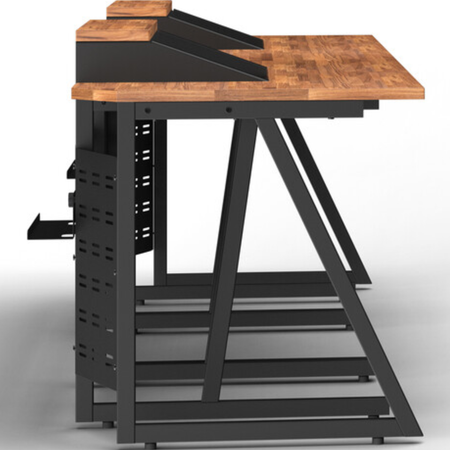 Wavebone Space Station Console Sets 800 | 6U Rack Workstation | 31.5in Modular Desk