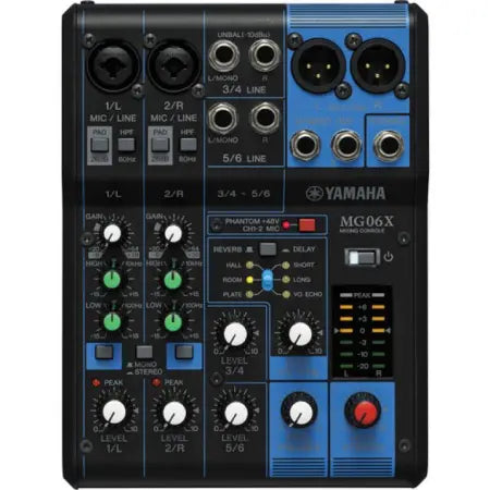 Yamaha MG06X | Ins: 2 Mic, 2 Line - Effects